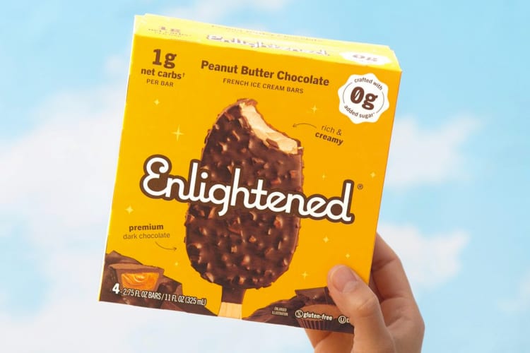 Some of the best keto ice cream is made by Enlightened