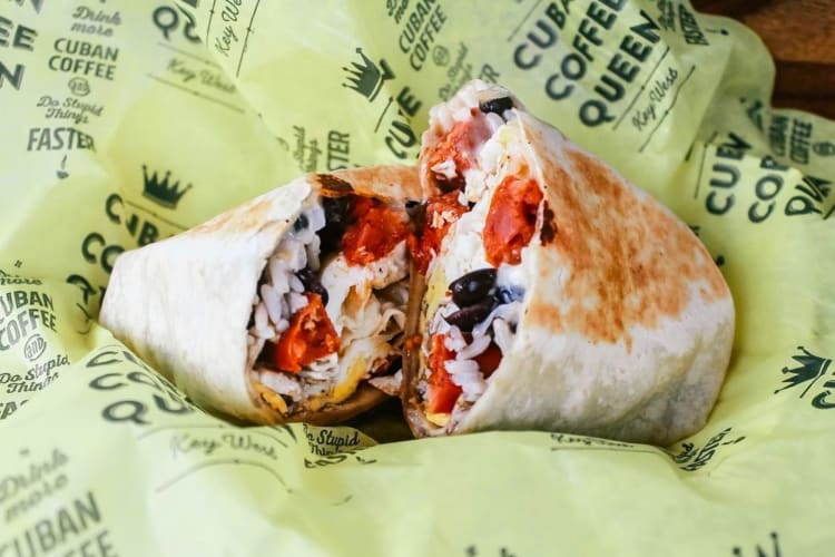 A Cuban breakfast burrito is a Key West food you have to try