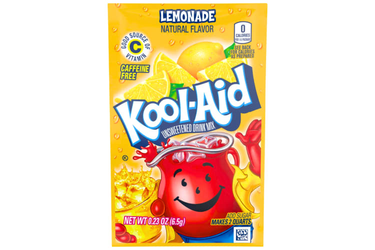 A packet of Lemonade Kool-Aid