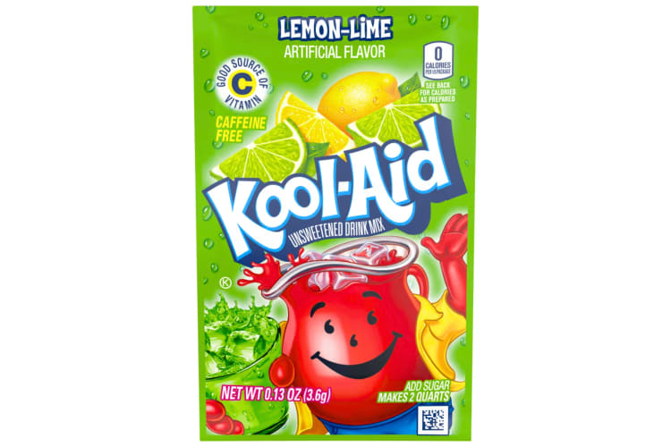 A pack of Lemon-Lime flavored Kool-Aid