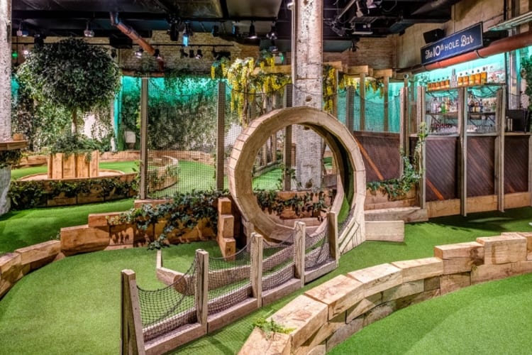 Crazy golf at Swingers City is a fantastic London birthday idea.