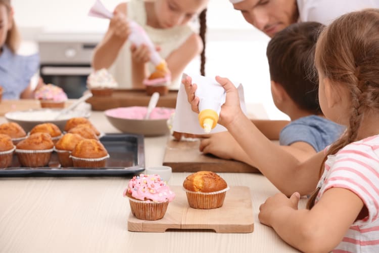 Going to a kid's or teen's cooking class is one of the fun things to do with family in Los Angeles