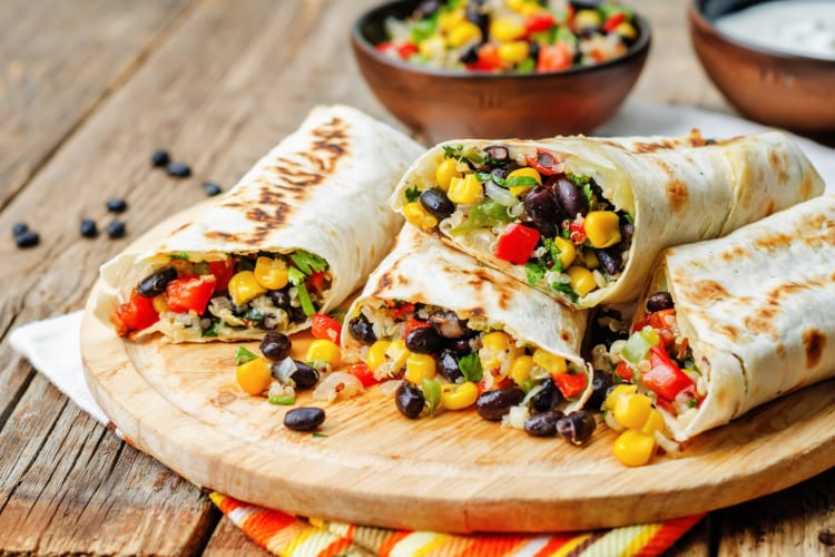Bean burrito is a low-calorie fast food
