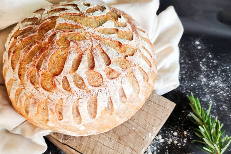A loaf of sourdough bread
