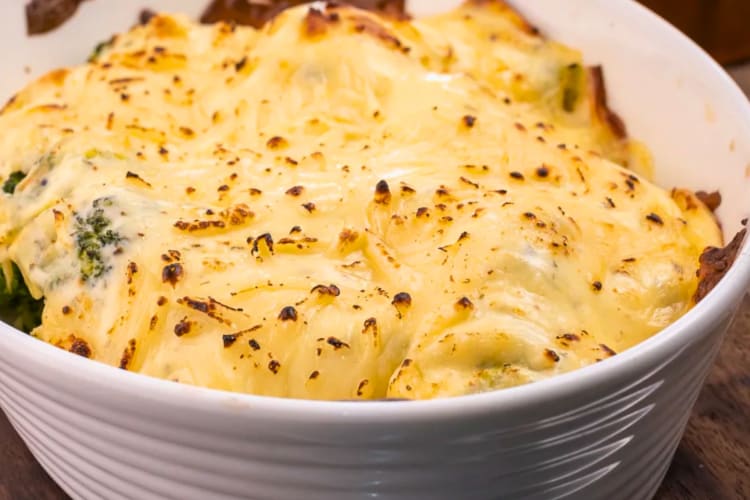 A broccoli casserole is a different type of breakfast.