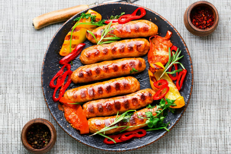 Sausage and bell peppers is a good low-carb breakfast idea