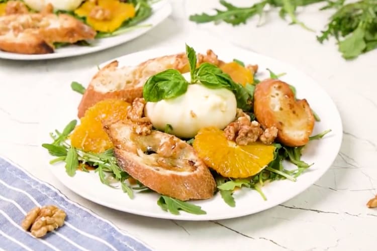 Burrata salad is an indulgent low-carb lunch idea