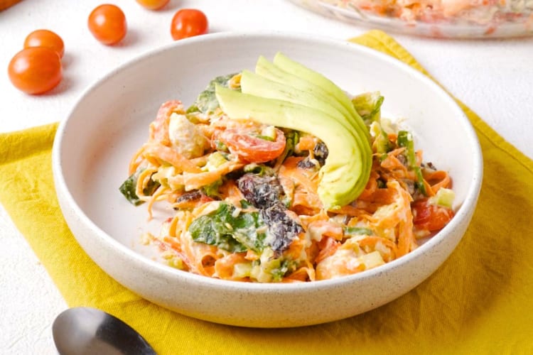 A great summer low-carb lunch idea is making Buffalo chicken salad