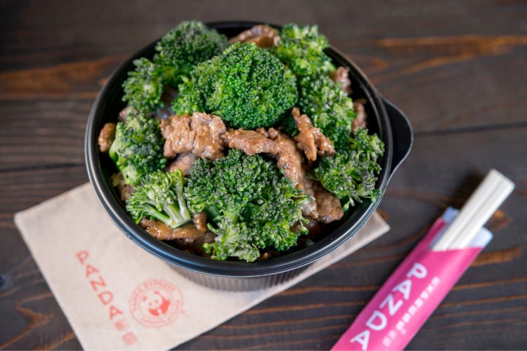 A beef and broccoli dish from Panda Express