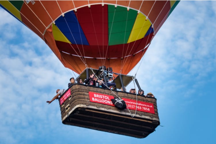 Another romantic date idea in Bristol is to ride a hot air balloon