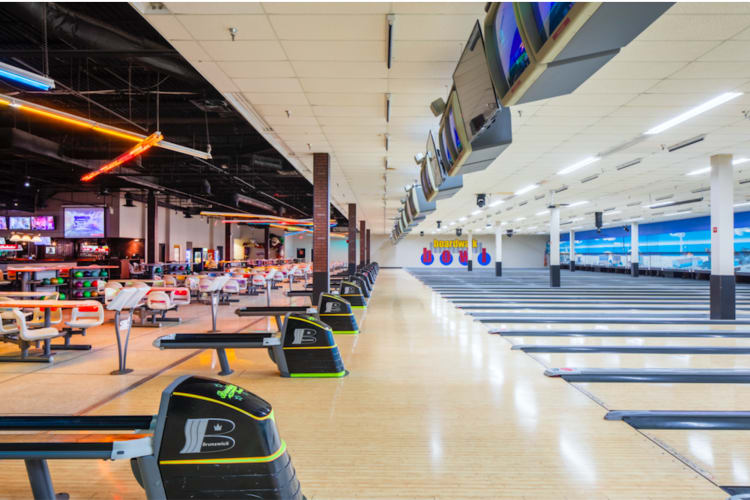 A bowling alley