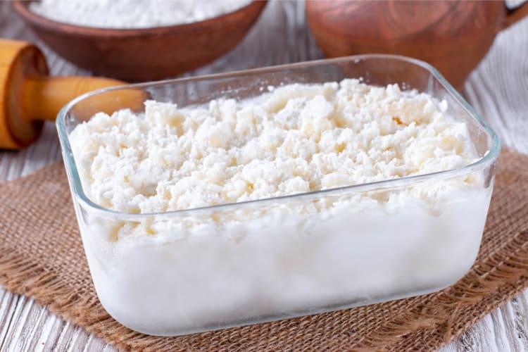 when freezing cottage cheese put it in an airtight container