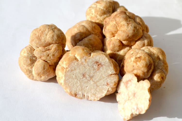 What Are Truffles? These white truffles look more gray on the inside. 