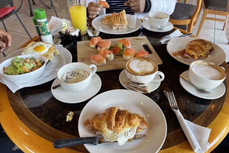 A breakfast spread made by Le Café de Paris