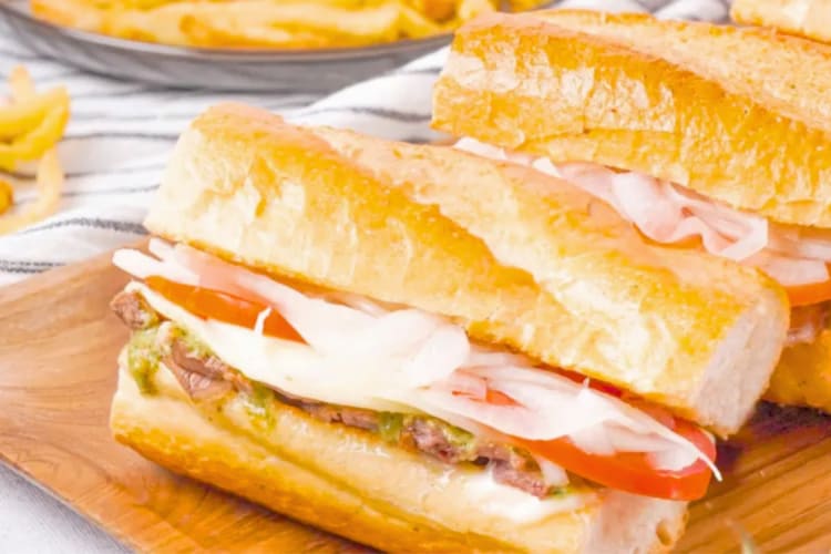 Ribeye steak sandwiches are a popular lunch food idea