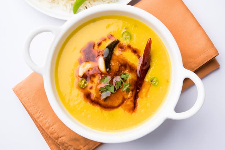 A bowl of dal tadka