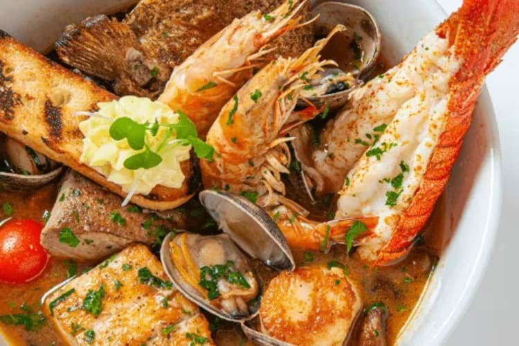 Fish stew at Mama's Fish House Maui restaurant