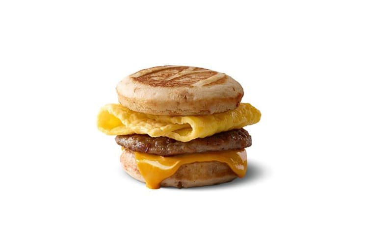 Sausage, egg and cheese McGriddles.