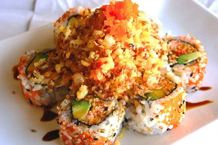 Crunchy maki dish from Miyako Japanese Restaurant