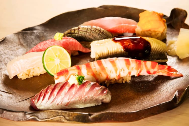 A selection of nigiri