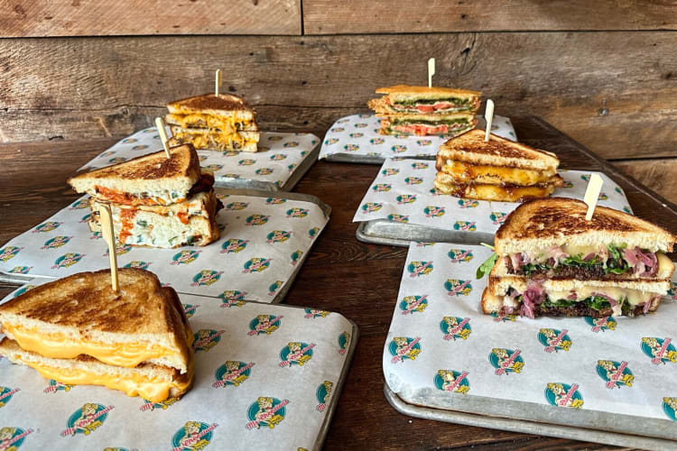 Six different toasted sandwiches from Ms. Cheezious in Miami