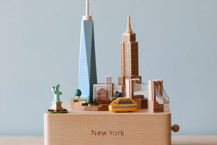 A New York music box is one of the best NYC gifts for new parents