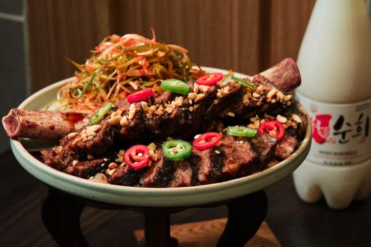 A rib dish with chilli peppers