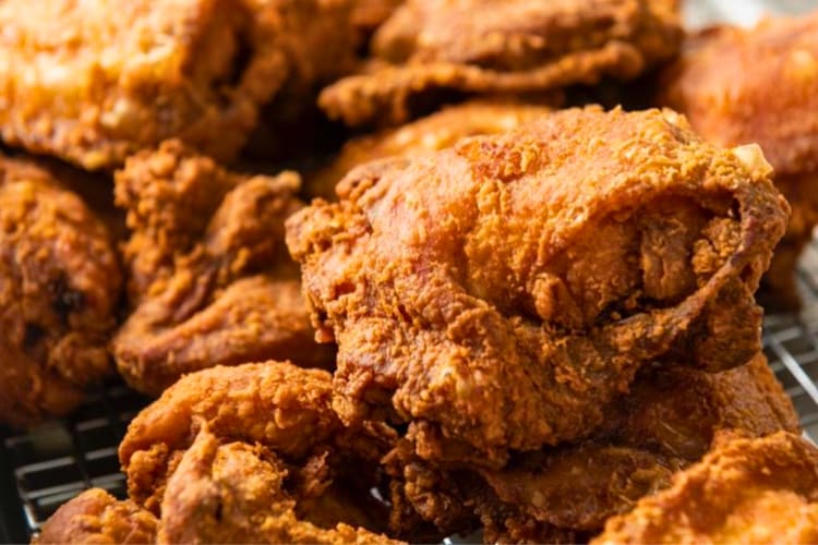 Fried chicken from Charles Pan-Fried Chicken is an iconic NYC food