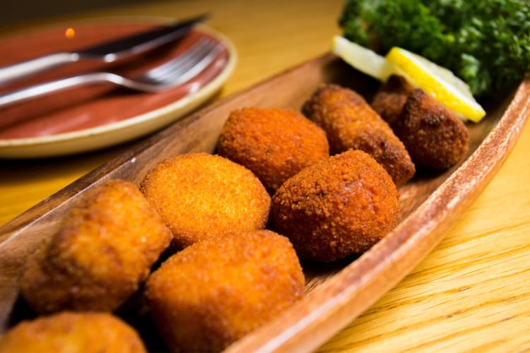 A plate of croquetas