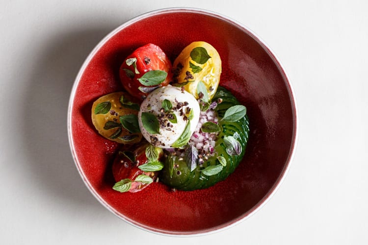 Salad from Next, a Michelin star restaurant in Chicago