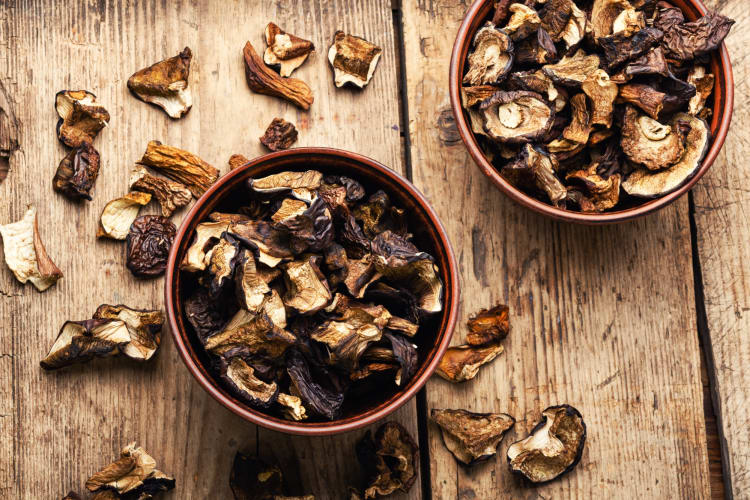 Dried mushrooms are a good nutritional yeast substitute