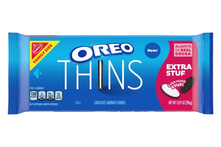 A packet of Oreo Extra Stuf Thins