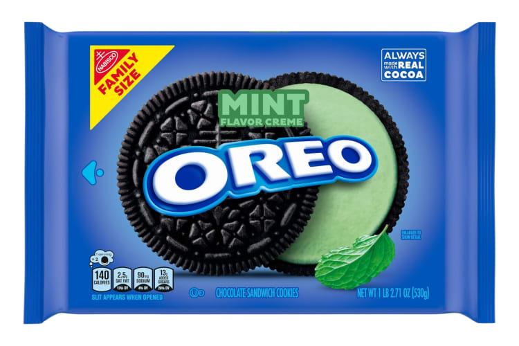 A packet of mint-flavored Oreos