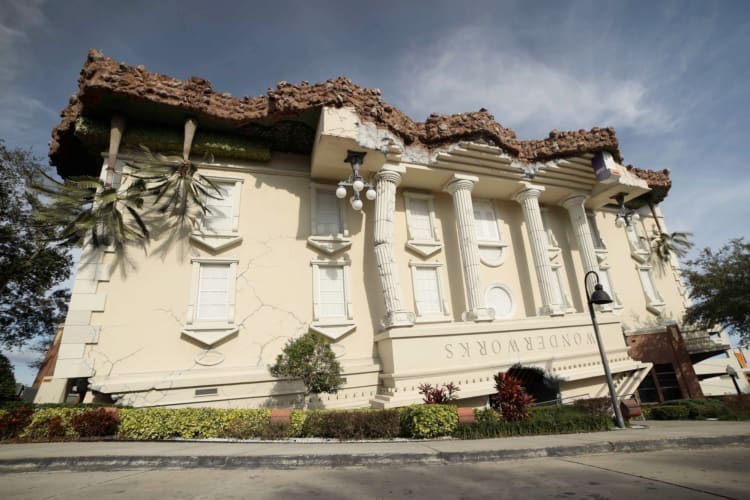 A museum that appears to be upside down
