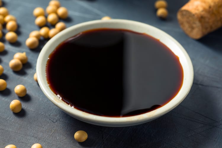 A bowl of tamari sauce