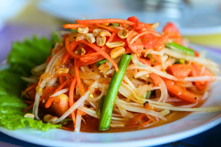 A papaya salad 