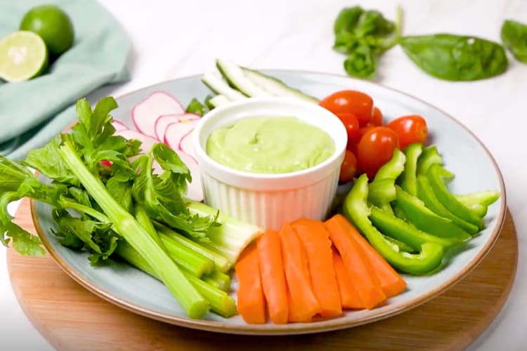 Green goddess dip is a healthy party food