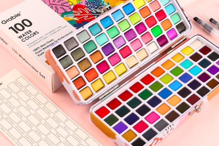 A watercolor art set 