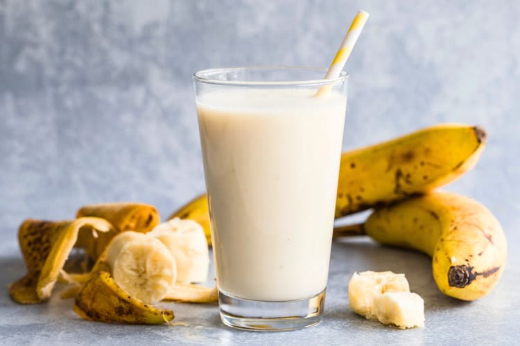 Banana milk is a fun plant based milk for kids