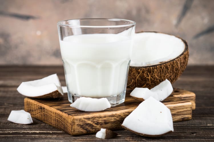 Coconut milk is a popular plant based milk to use in recipes