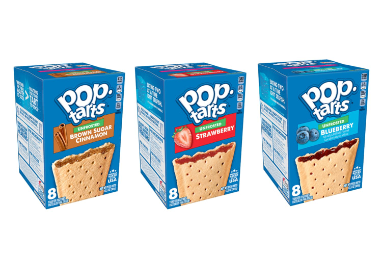 Three boxes of unfrosted Pop Tarts