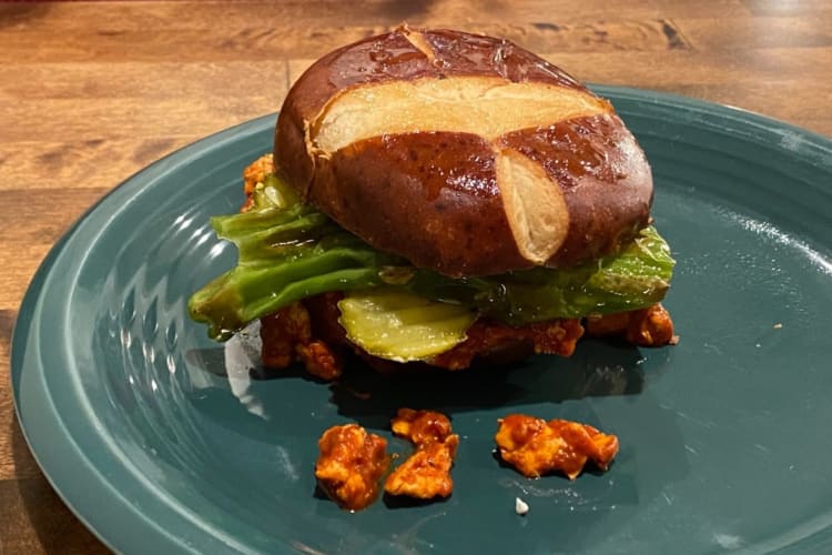 Tofu sloppy joes are one of the comforting Purple Carrot review dishes