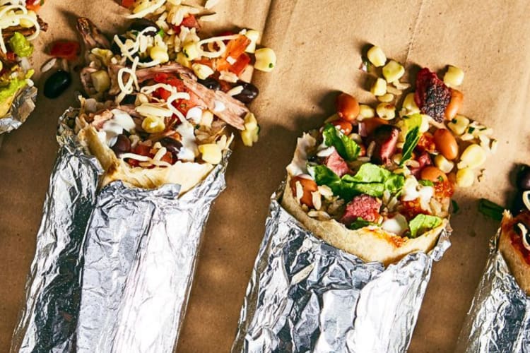 Two burritos from Chipotle