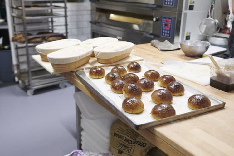 A bakery in a restaurant in Milan.