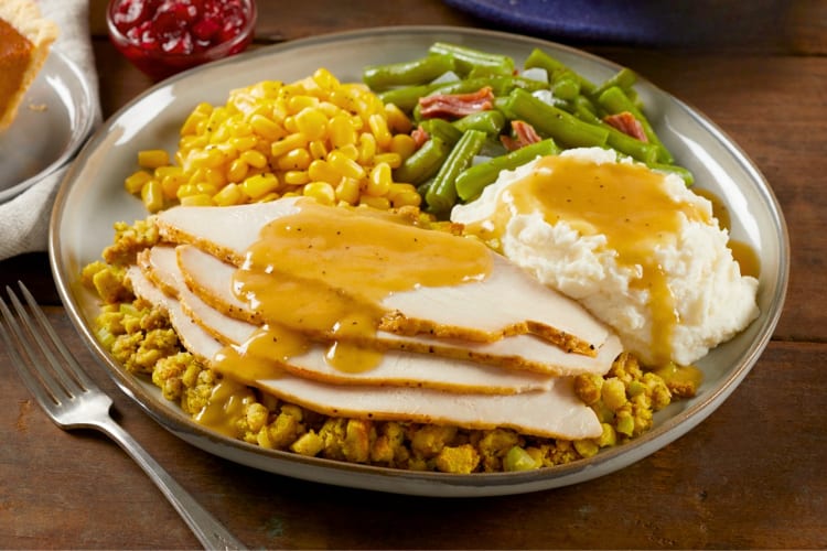 A turkey dinner from Bob Evans