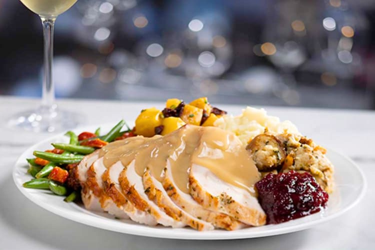 A turkey dinner from Eddie V's