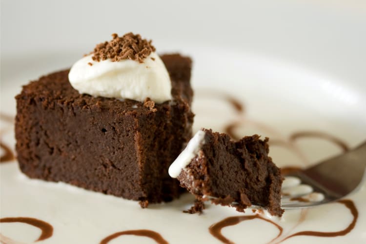 a flourless chocolate cake 