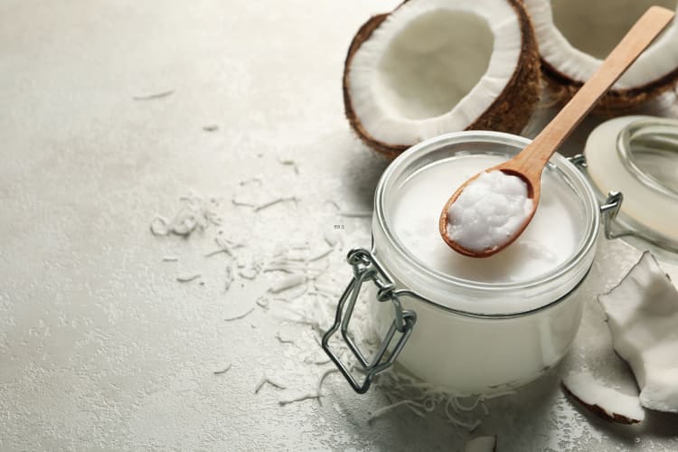 coconut milk in a glass jar