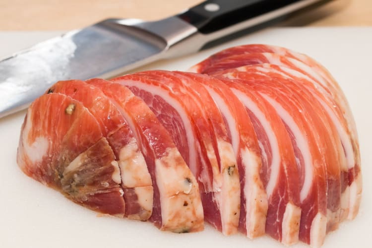 sliced pancetta 