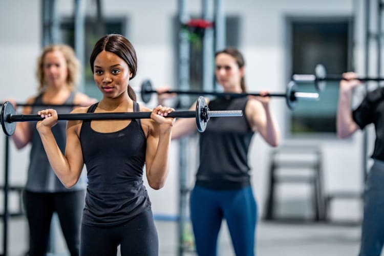 woman working out